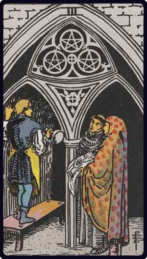 Three of Pentacles Tarot Card