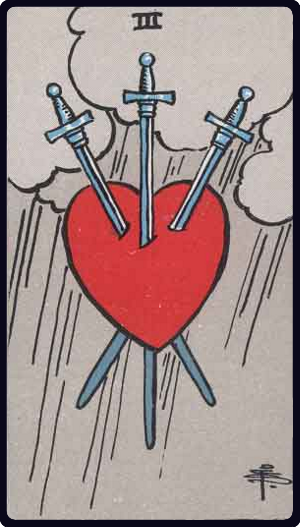 Three of Swords Tarot Card