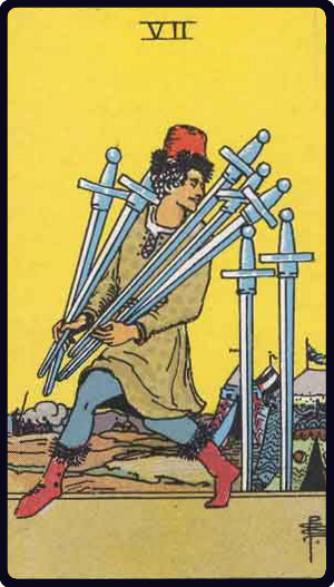 Seven of Swords Tarot Card