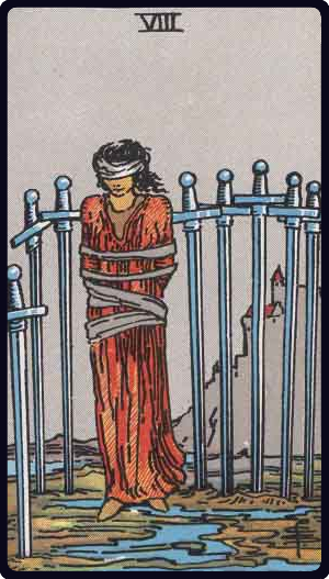 Eight of Swords Tarot Card