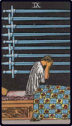 Nine of Swords Tarot Card