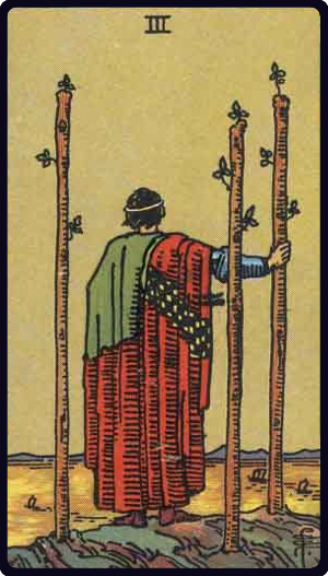 Three of Wands Tarot Card